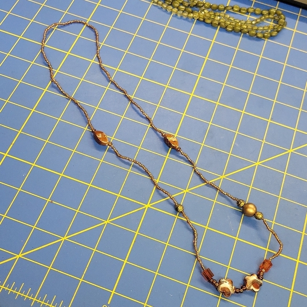 Brown Beaded 38" Necklace